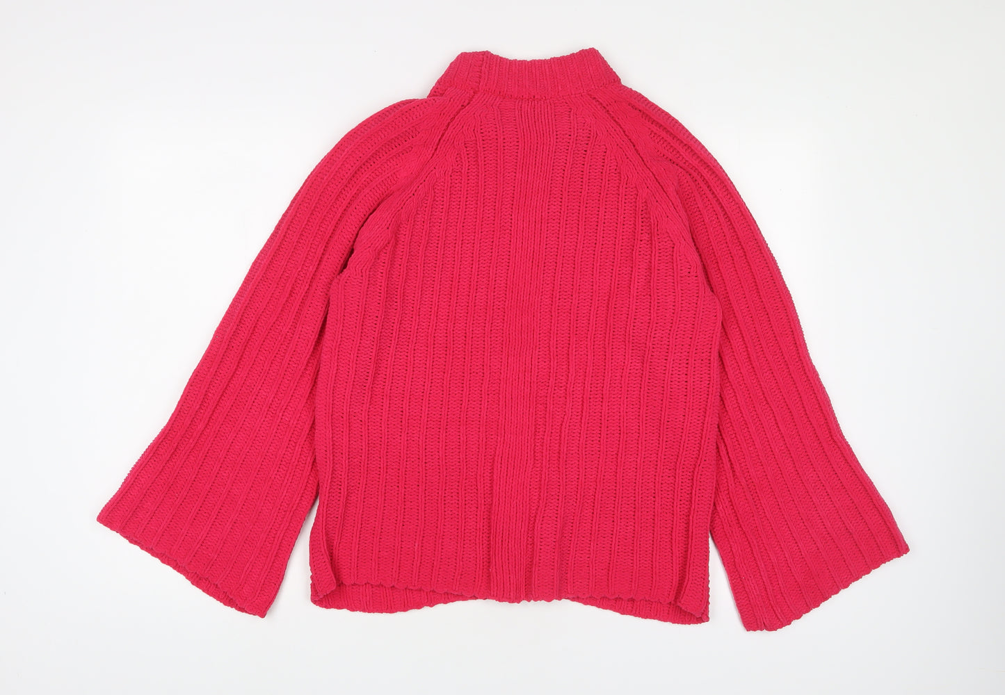 Saint Womens Pink Crew Neck Polyester Pullover Jumper Size S