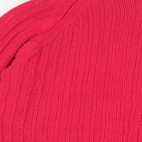 Saint Womens Pink Crew Neck Polyester Pullover Jumper Size S