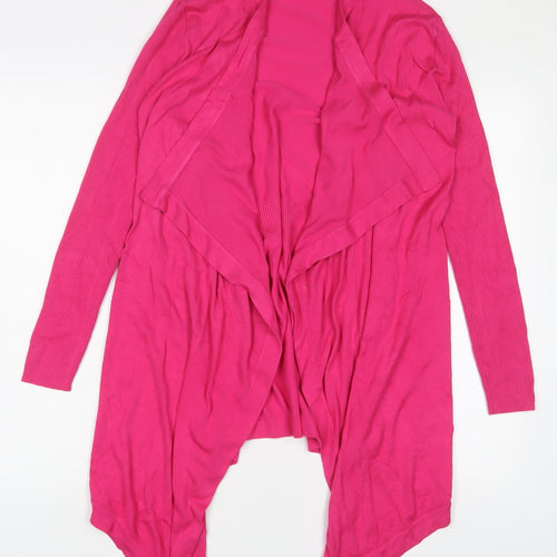 Planet Womens Pink V-Neck Viscose Cardigan Jumper Size XS