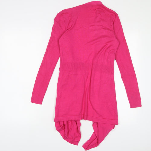 Planet Womens Pink V-Neck Viscose Cardigan Jumper Size XS