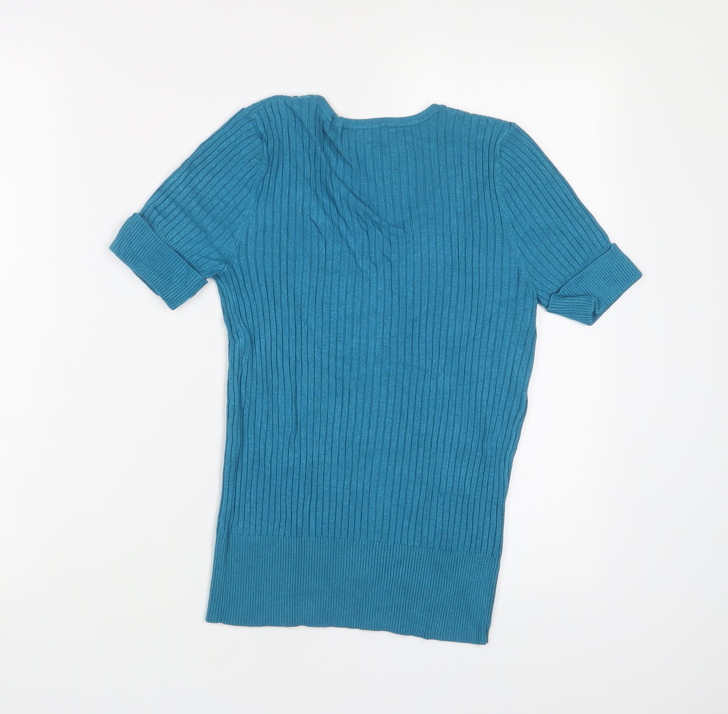 Marks and Spencer Womens Black V-Neck Viscose Pullover Jumper Size 10 - Stretch