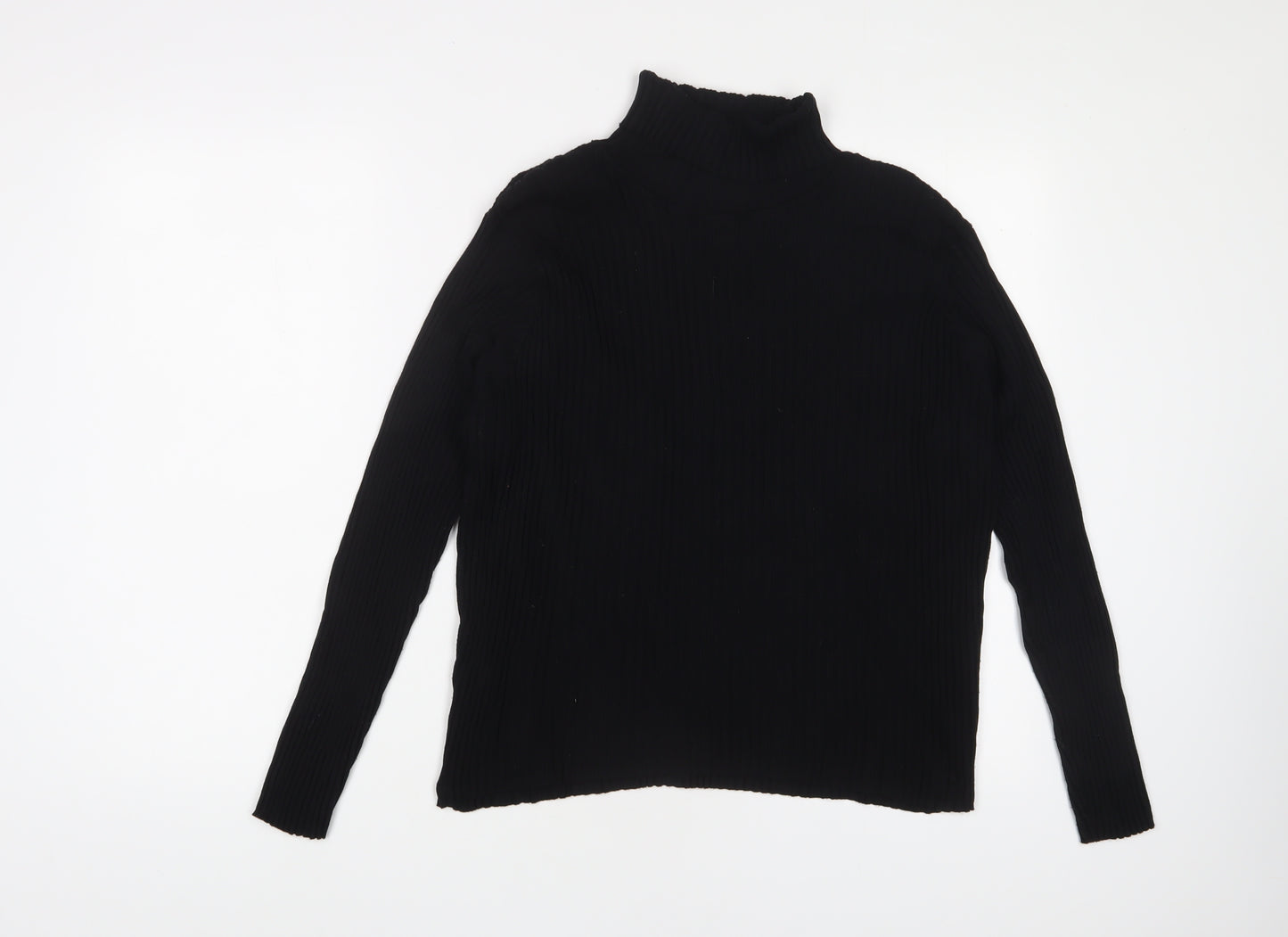 Threadbare Womens Black Roll Neck Viscose Pullover Jumper Size 26