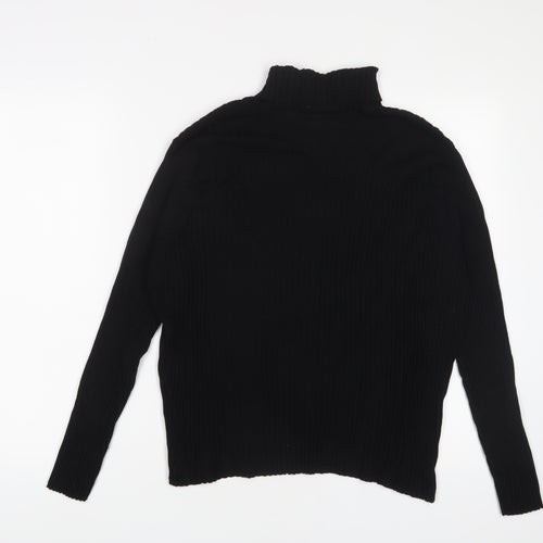 Threadbare Womens Black Roll Neck Viscose Pullover Jumper Size 26