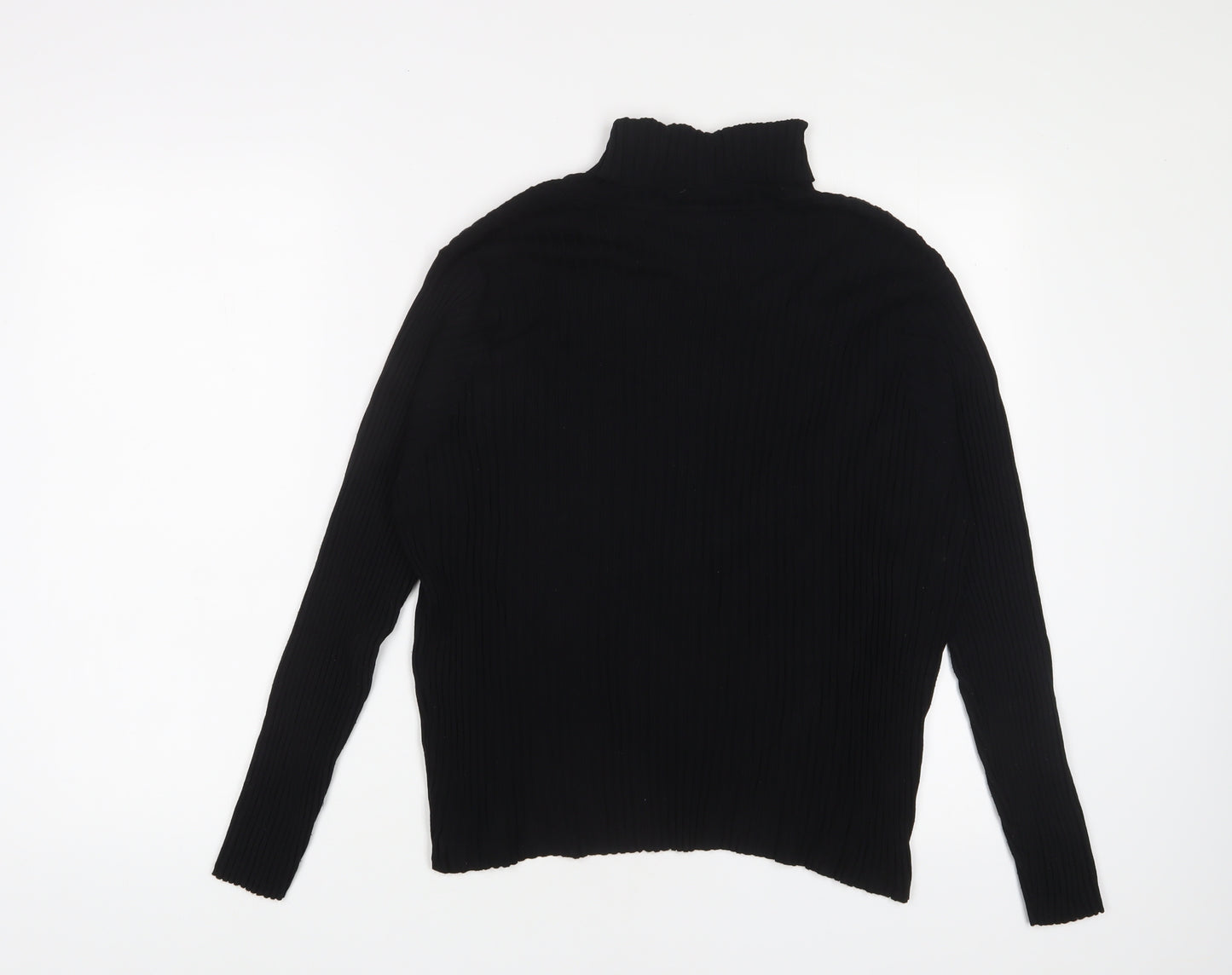 Threadbare Womens Black Roll Neck Viscose Pullover Jumper Size 26