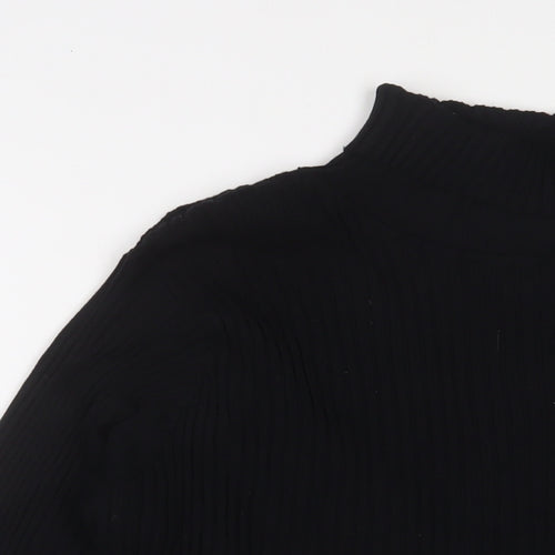 Threadbare Womens Black Roll Neck Viscose Pullover Jumper Size 26
