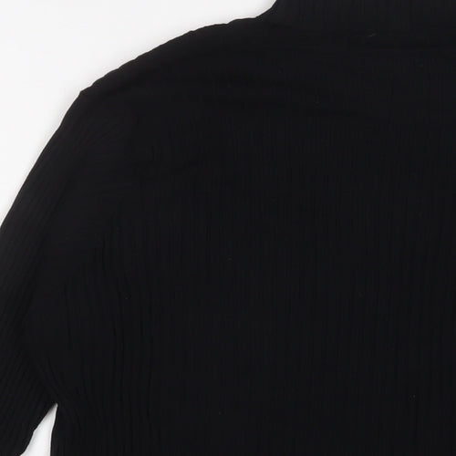 Threadbare Womens Black Roll Neck Viscose Pullover Jumper Size 26