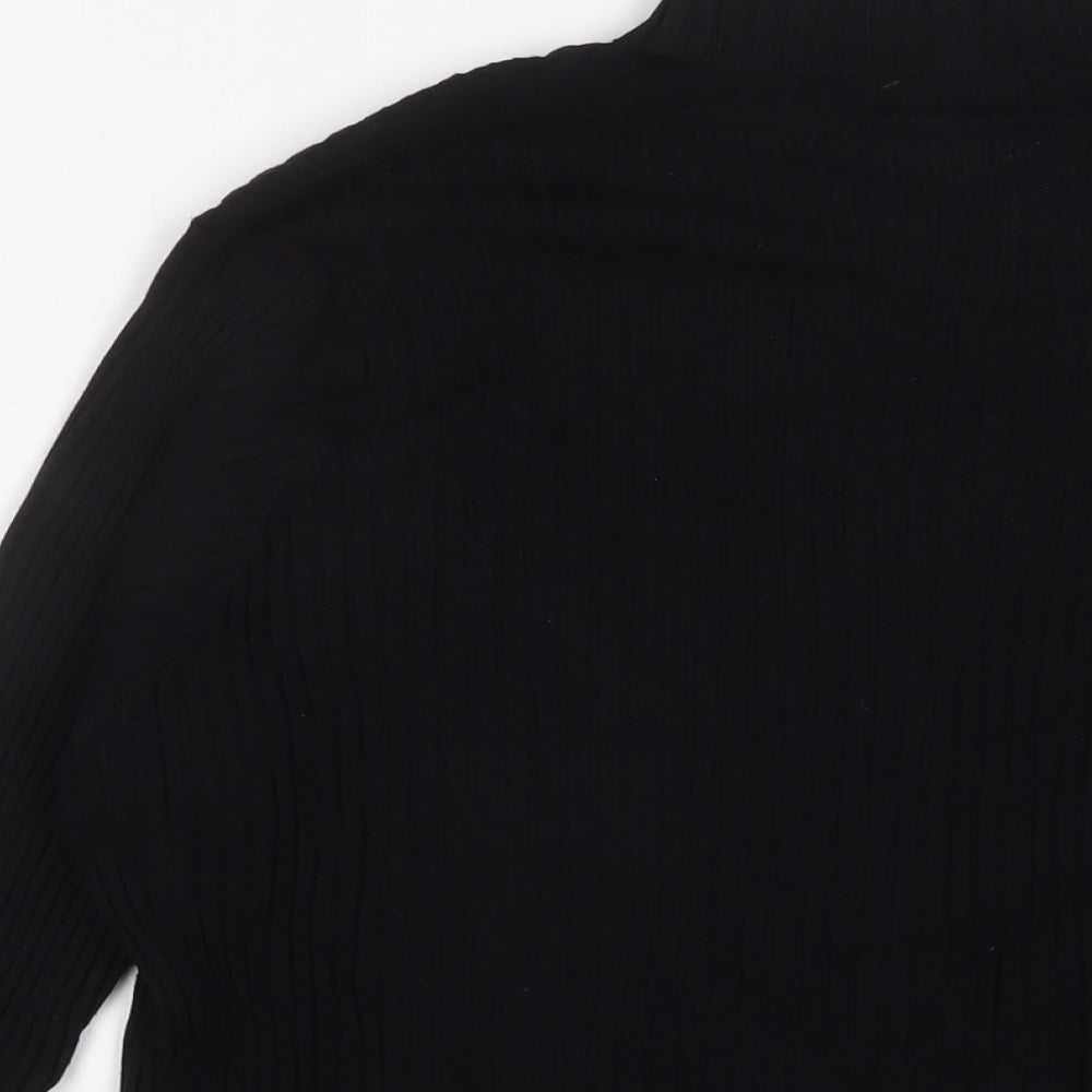 Threadbare Womens Black Roll Neck Viscose Pullover Jumper Size 26