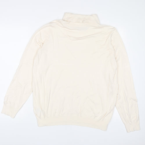 Marks and Spencer Womens Beige Roll Neck Viscose Pullover Jumper Size 20