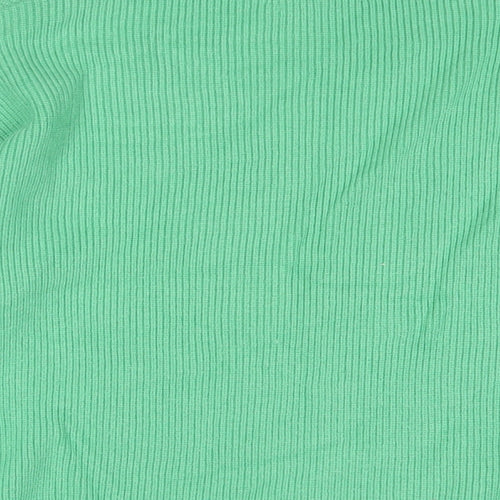 Marks and Spencer Womens Green High Neck Viscose Pullover Jumper Size XS