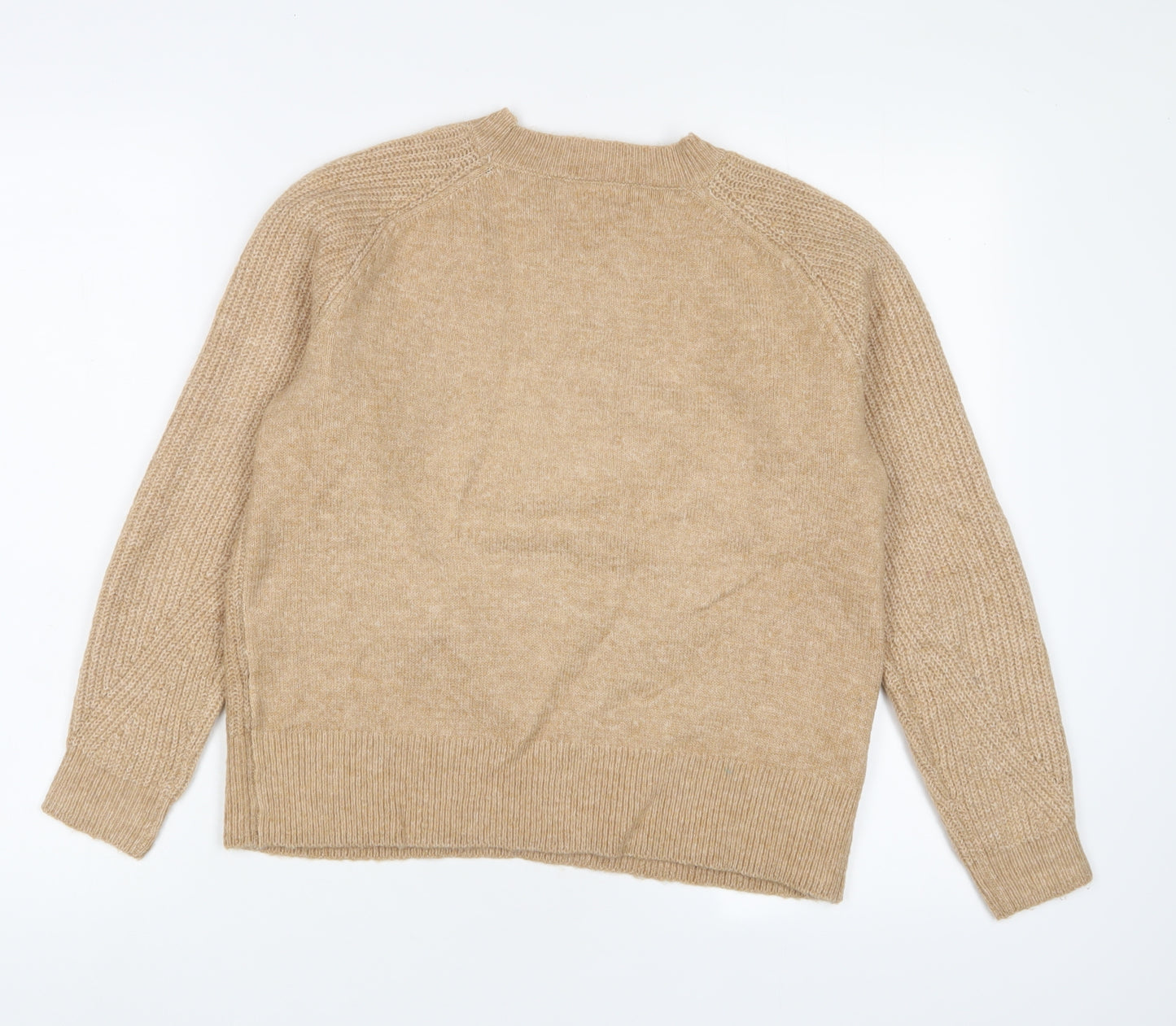 Marks and Spencer Womens Brown Round Neck Acrylic Pullover Jumper Size S