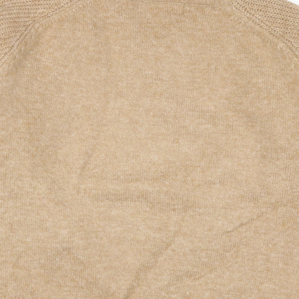 Marks and Spencer Womens Brown Round Neck Acrylic Pullover Jumper Size S