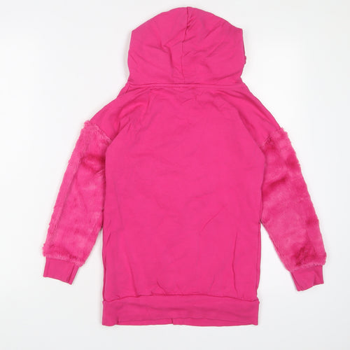 Blue Zoo Girls Pink Cotton Pullover Hoodie Size 8-9 Years Pullover - Sequins