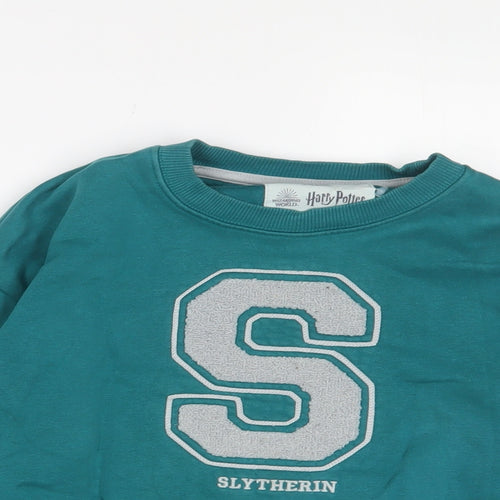 Harry Potter Boys Blue Cotton Pullover Sweatshirt Size 7-8 Years Pullover