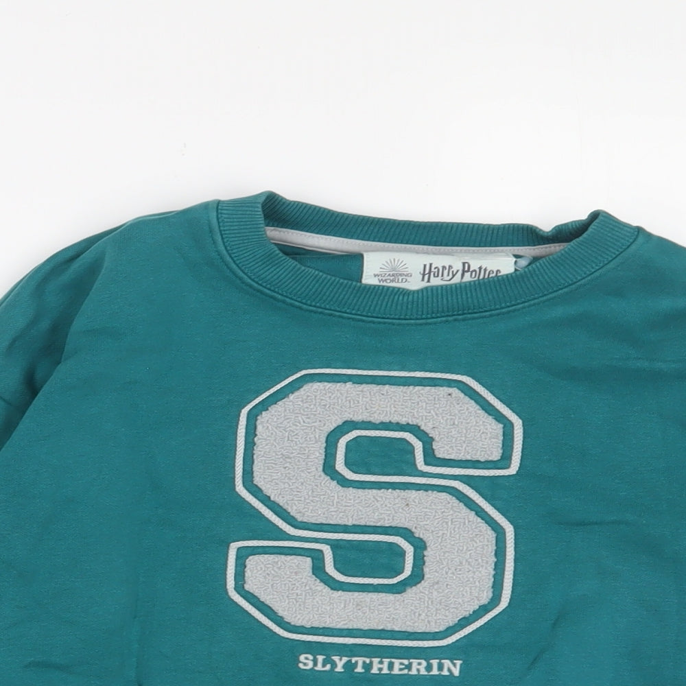 Harry Potter Boys Blue Cotton Pullover Sweatshirt Size 7-8 Years Pullover