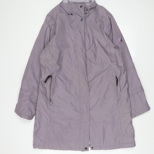 Jack Murphy Womens Purple Jacket Coat Size 12 Zip - Zip Pockets