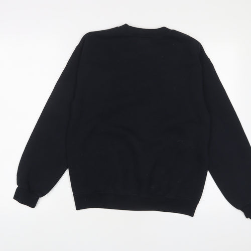 Reasons Womens Black Cotton Pullover Sweatshirt Size S Pullover