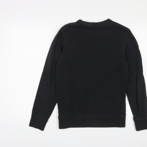 Reebok Mens Black Cotton Pullover Sweatshirt Size S