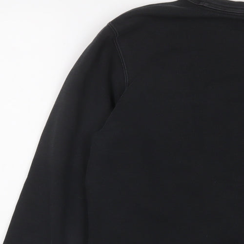 Reebok Mens Black Cotton Pullover Sweatshirt Size S