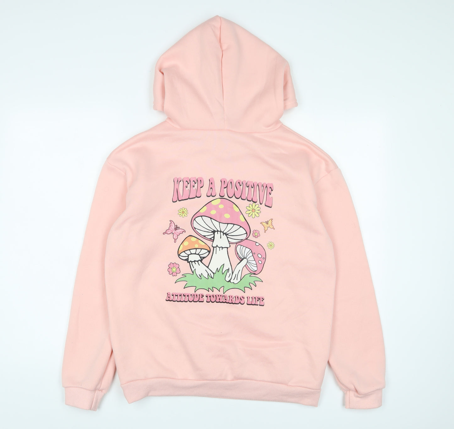 stmove Womens Pink Polyester Pullover Hoodie Size M Pullover