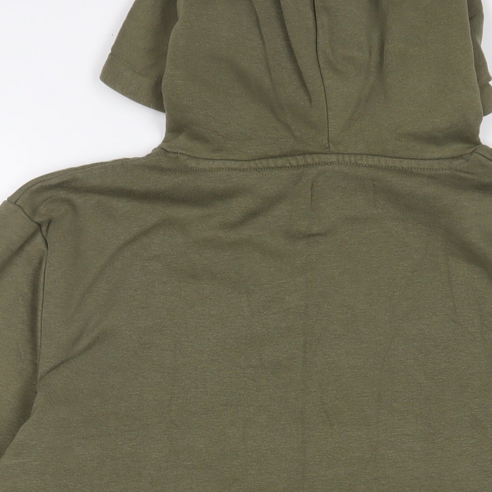 JACK & JONES Mens Green Cotton Pullover Hoodie Size XL