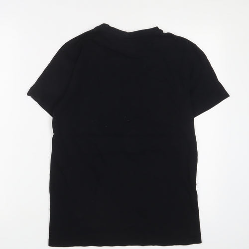 Rick & Morty Womens Black Cotton Basic T-Shirt Size S Crew Neck