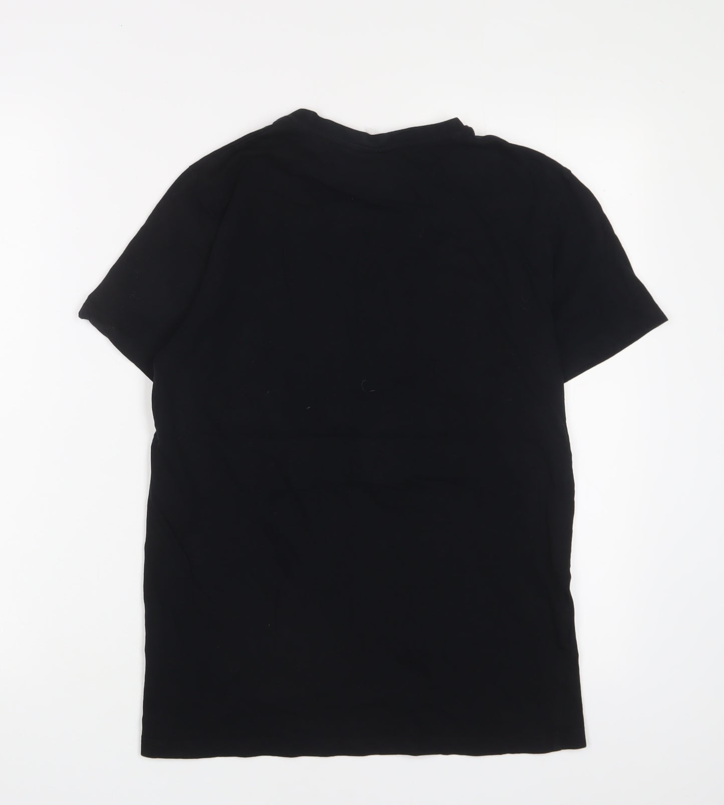 Rick & Morty Womens Black Cotton Basic T-Shirt Size S Crew Neck