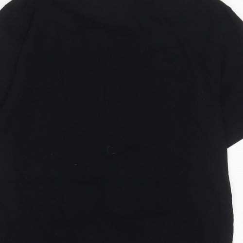 Rick & Morty Womens Black Cotton Basic T-Shirt Size S Crew Neck
