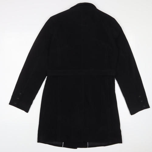 NEXT Womens Black Jacket Size 10 Button - Belted