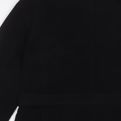 NEXT Womens Black Jacket Size 10 Button - Belted