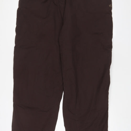 Craghoppers Womens Brown Polyester Rain Trousers Trousers Size 18 L32 in Regular Zip