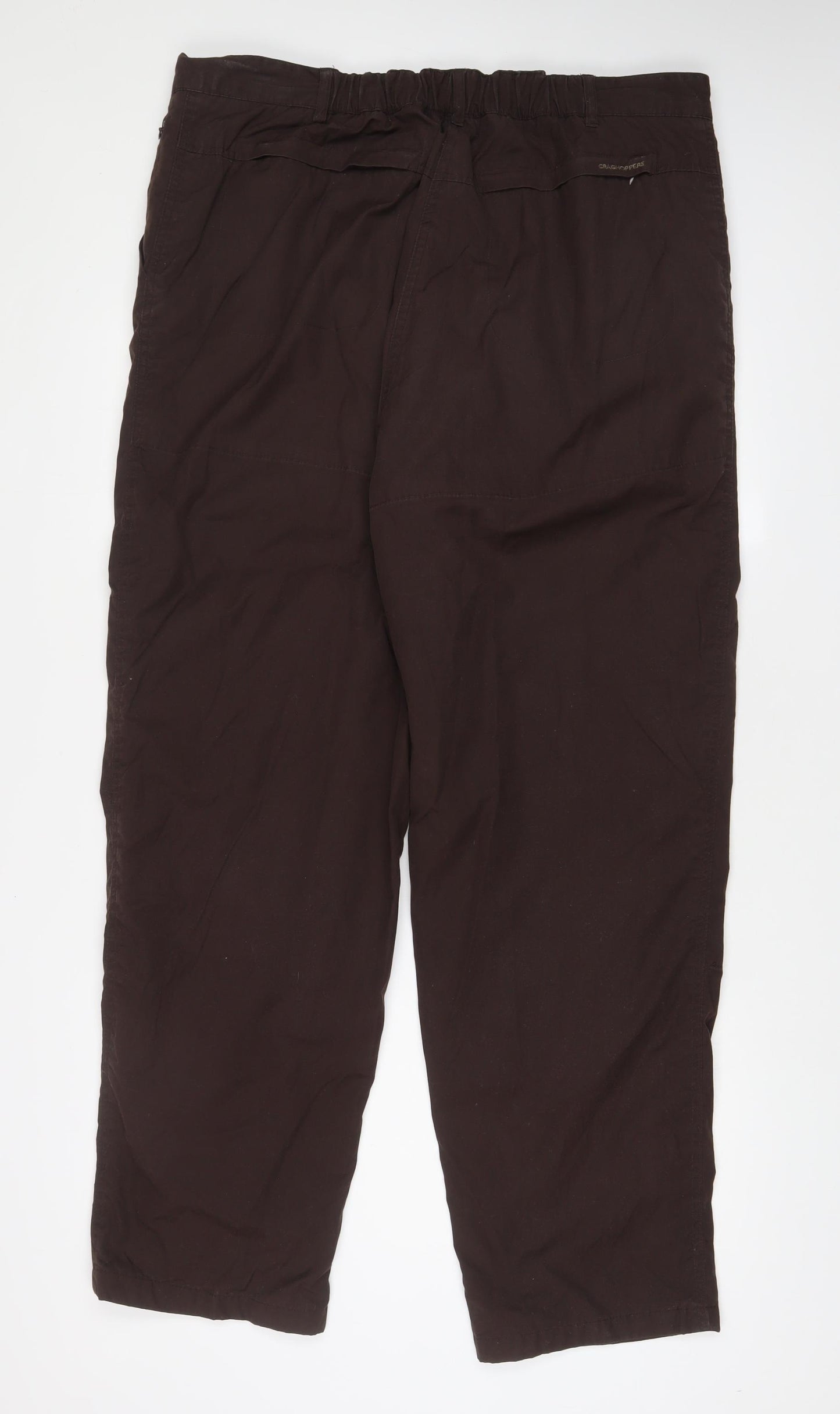 Craghoppers Womens Brown Polyester Rain Trousers Trousers Size 18 L32 in Regular Zip