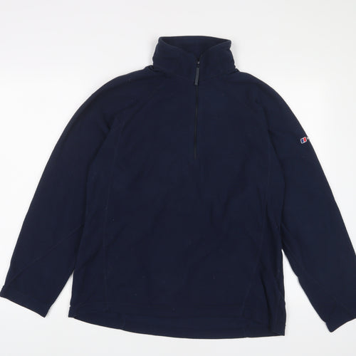Berghaus Womens Blue Polyester Pullover Sweatshirt Size 16 Zip