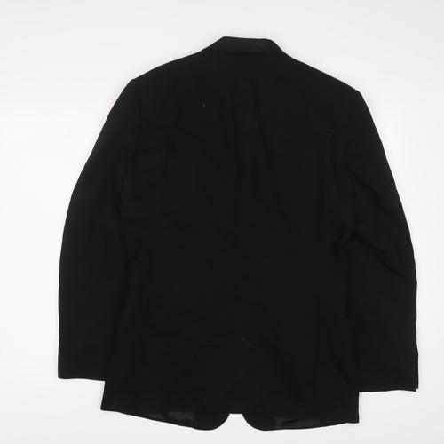 H&M Mens Black Polyester Jacket Suit Jacket Size 36 Regular