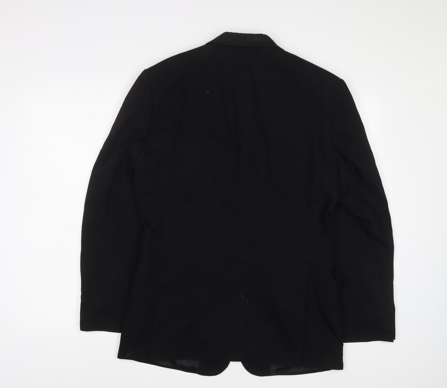H&M Mens Black Polyester Jacket Suit Jacket Size 36 Regular