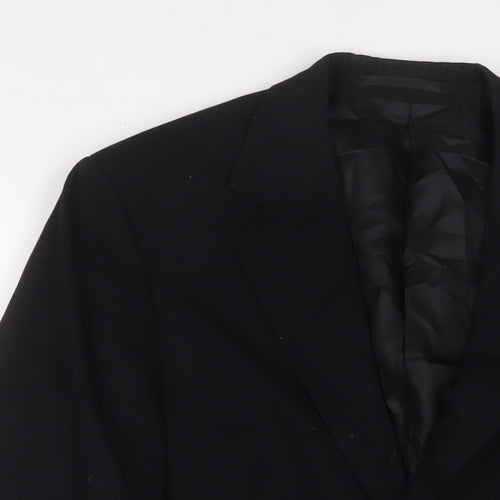 H&M Mens Black Polyester Jacket Suit Jacket Size 36 Regular