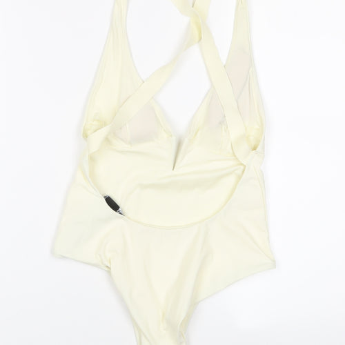Zara Womens Beige Polyamide Bodysuit One-Piece Size S Pullover