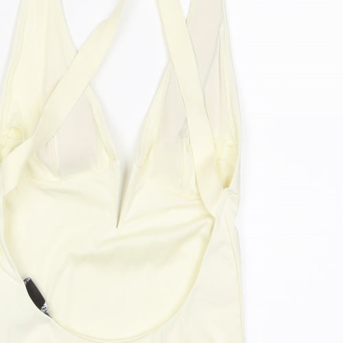 Zara Womens Beige Polyamide Bodysuit One-Piece Size S Pullover