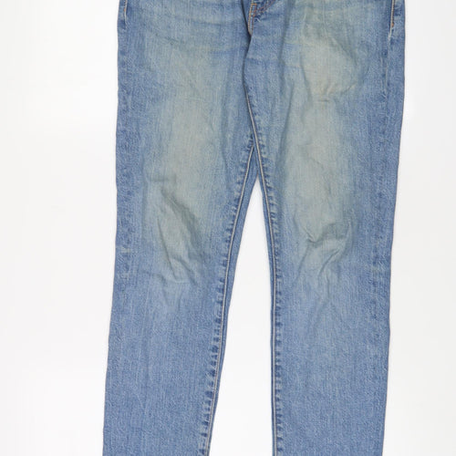Levi's Mens Blue Cotton Straight Jeans Size 30 in L30 in Regular Zip