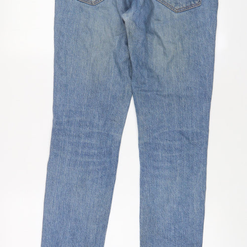 Levi's Mens Blue Cotton Straight Jeans Size 30 in L30 in Regular Zip