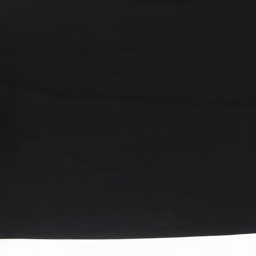 Limited Edition Womens Black Polyester Basic Blouse Size 12 Round Neck - Ribbed