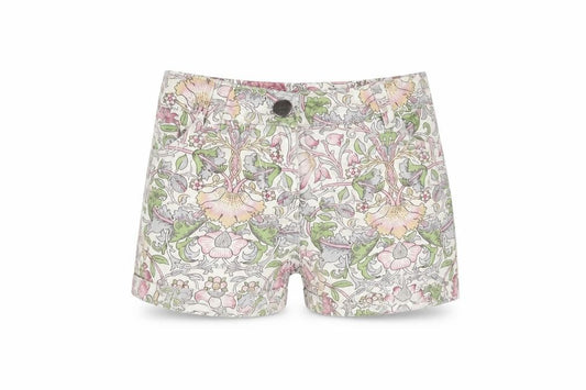 NEXT Girls Multicoloured Floral Cotton Boyfriend Shorts Size 9 Years Regular Zip