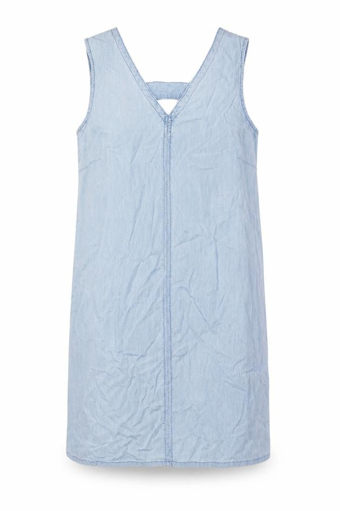M&Co Womens Blue Cotton Shift Size 12 V-Neck Pullover
