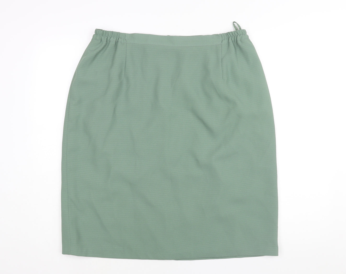 Fashion Extra Womens Green Polyester Straight & Pencil Skirt Size 34 in Zip