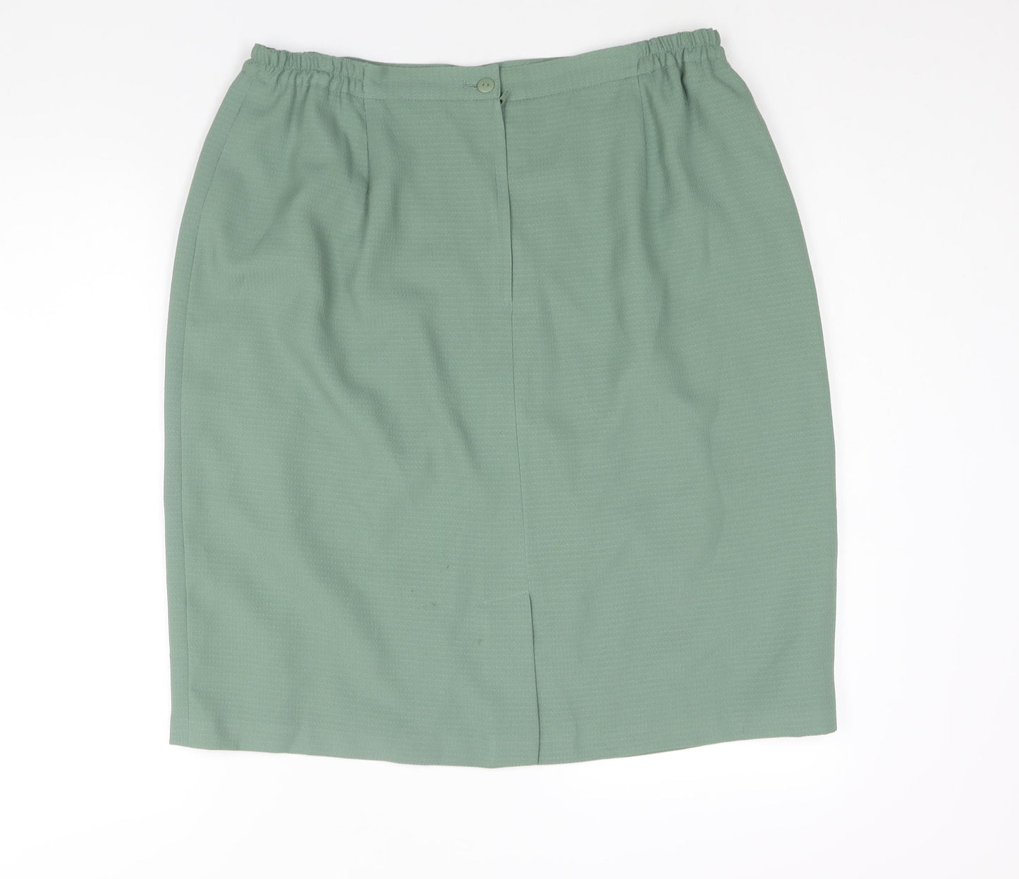 Fashion Extra Womens Green Polyester Straight & Pencil Skirt Size 34 in Zip