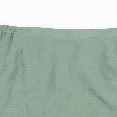 Fashion Extra Womens Green Polyester Straight & Pencil Skirt Size 34 in Zip