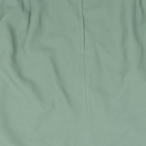Fashion Extra Womens Green Polyester Straight & Pencil Skirt Size 34 in Zip