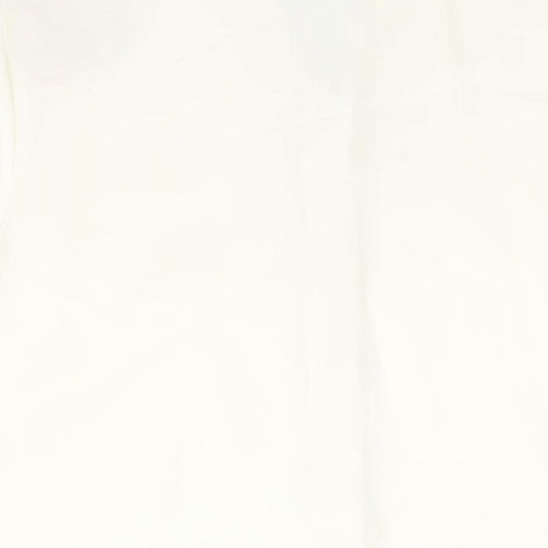 Perceptions Womens Ivory Polyester Basic Blouse Size 12 Collared - Embroidered Detail