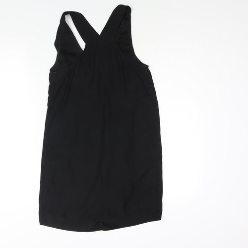 Silence + Noise Womens Black Polyester Mini Size XS V-Neck Pullover - Frill