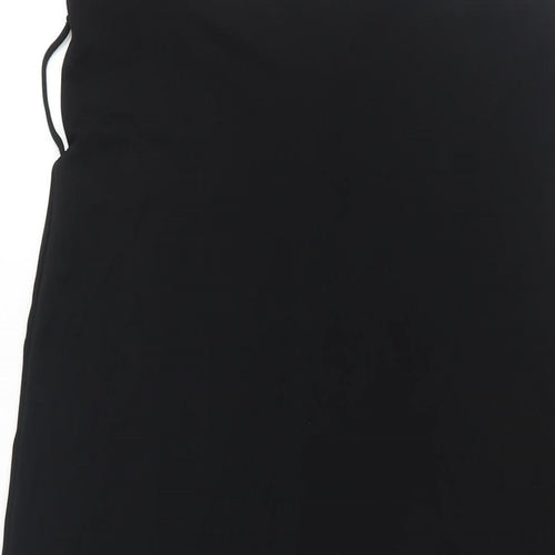 Per Una Womens Black Viscose Trumpet Skirt Size 14 - Asymmetric Hem