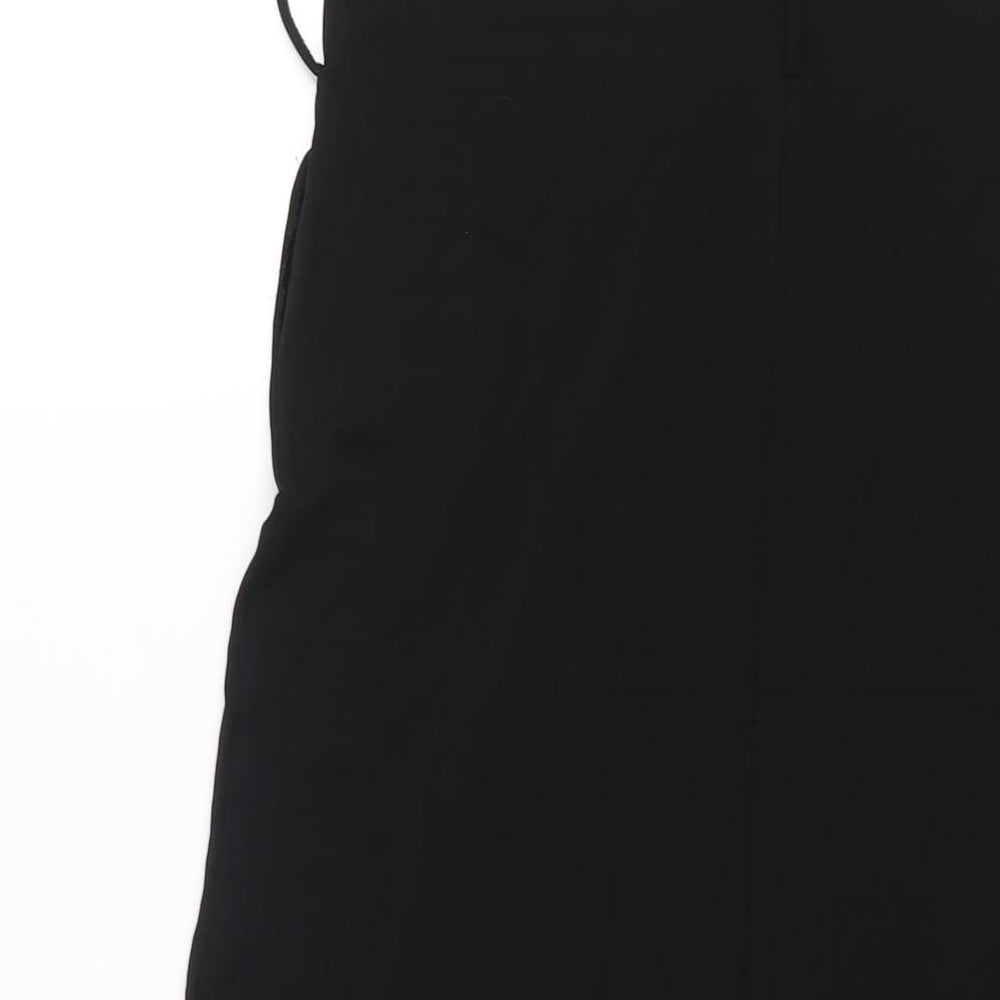 Per Una Womens Black Viscose Trumpet Skirt Size 14 - Asymmetric Hem